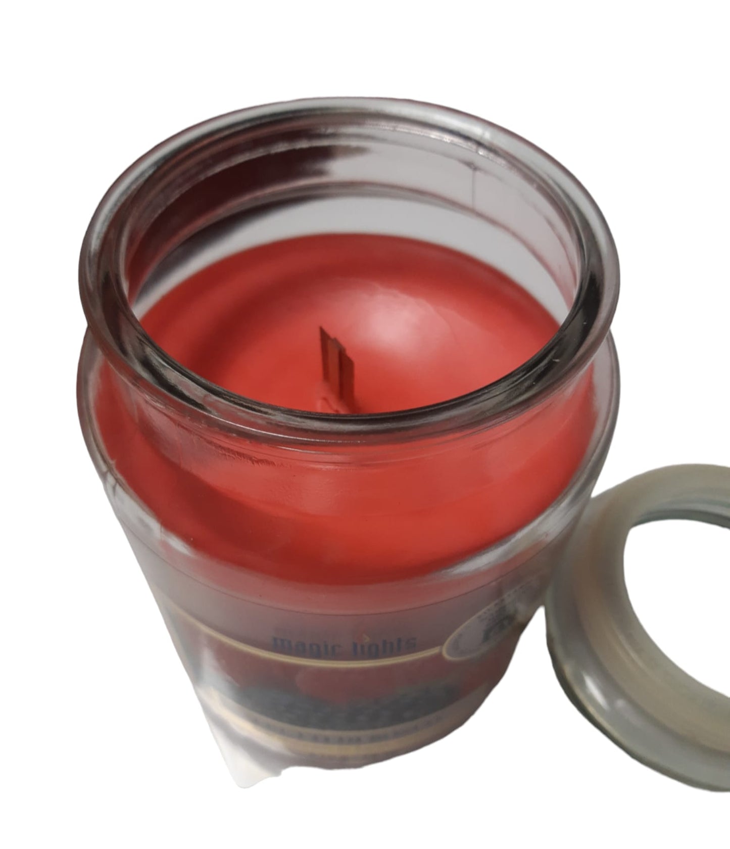 Candela rossa con stoppino in legno naturale ai frutti di bosco 510g