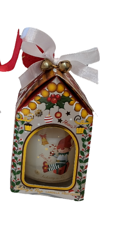 Candela profumata in bicchiere di vetro in confezione regalo