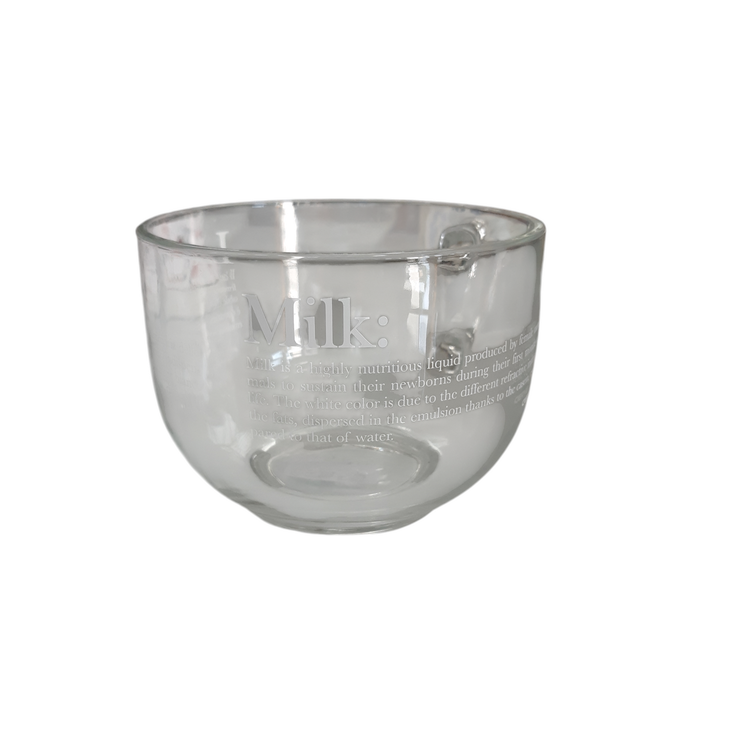 Tazza in vetro Dictionary Latte molto grande