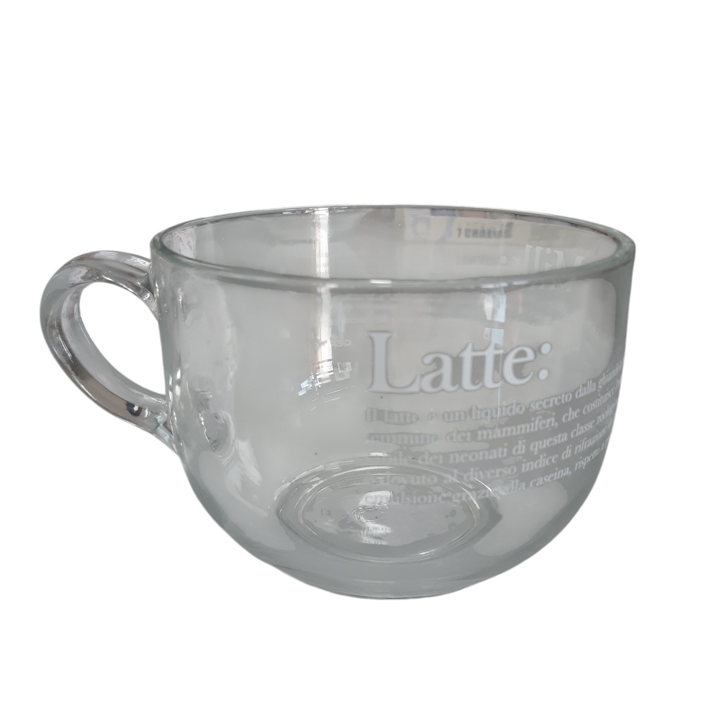 Tazza in vetro Dictionary Latte molto grande