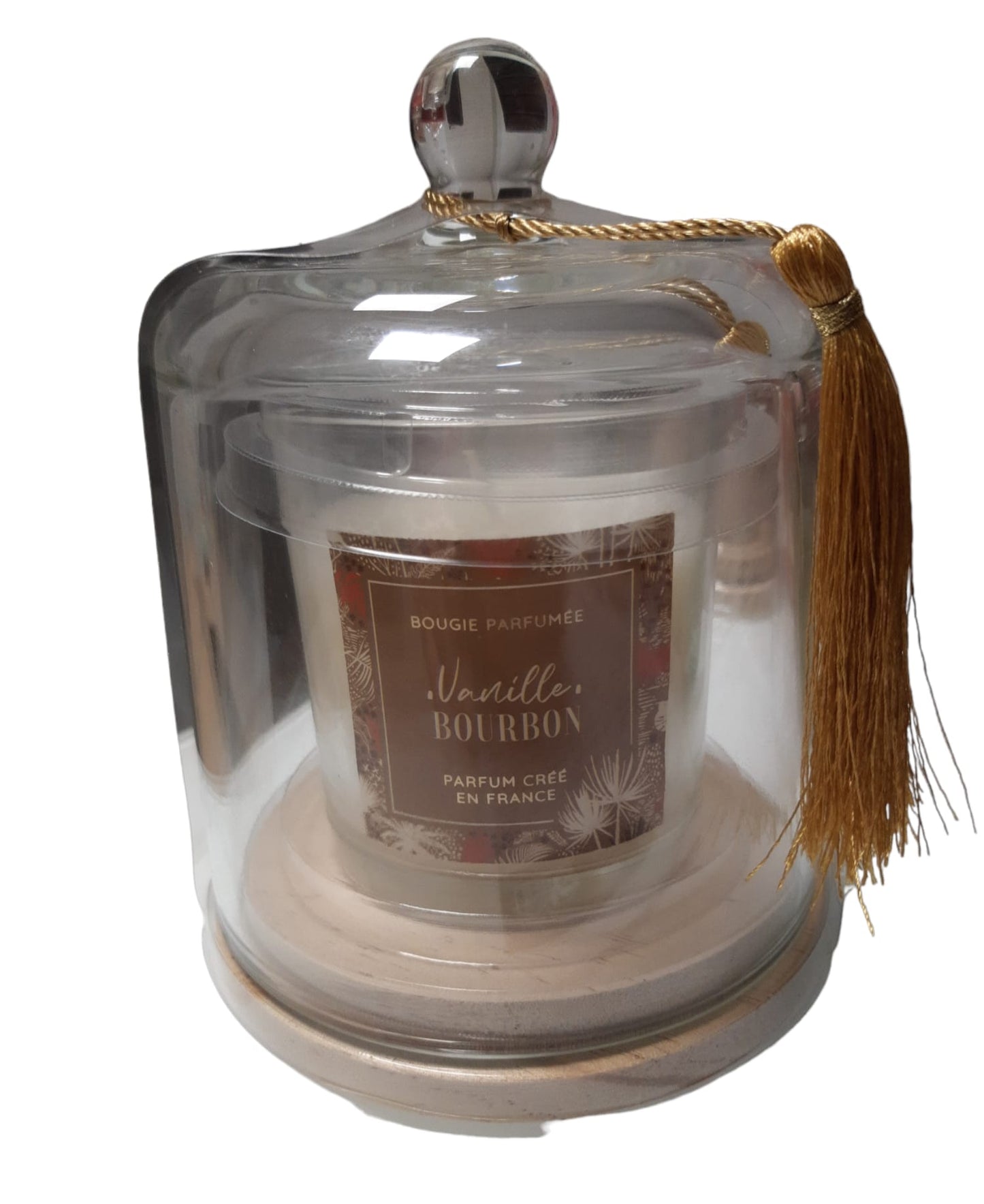 Candela in campana di vetro profumo Fiori d' arancio/Vaniglia